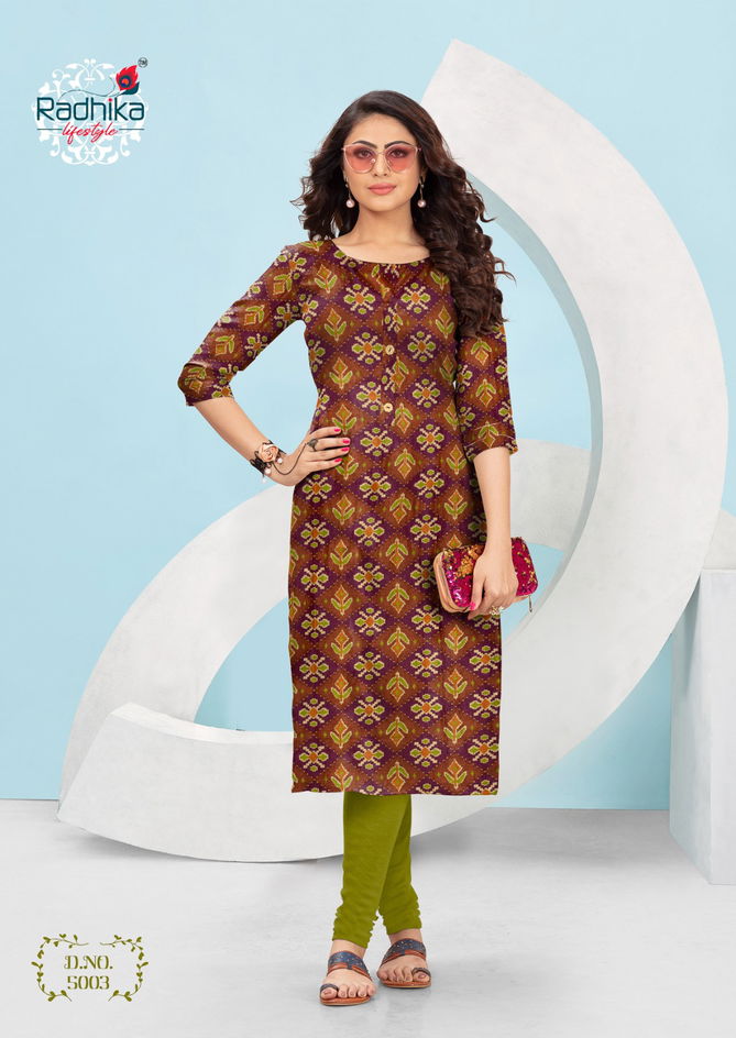 Traditional Vol 5 By Radhika Cotton Kurtis Catalog